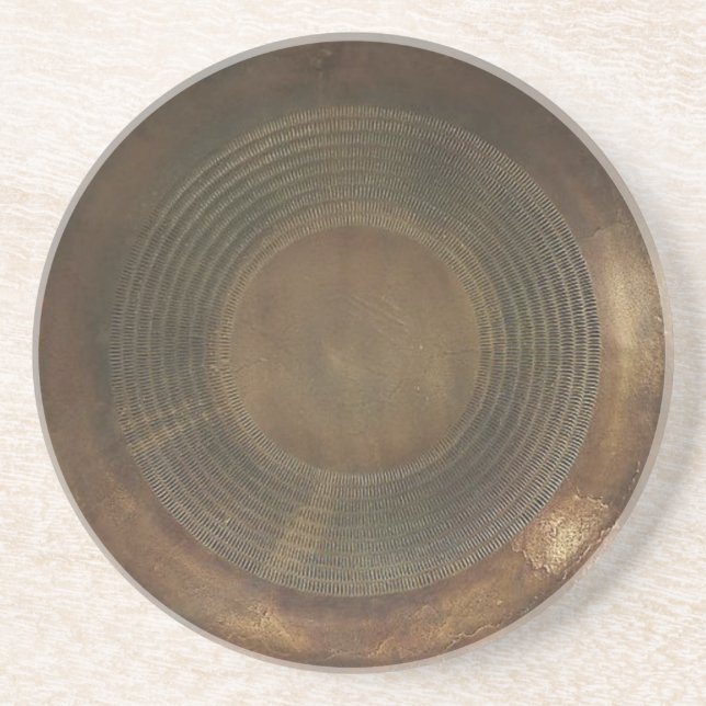 Lantlig metallkustfartyg underlägg sandsten (Framsidan)