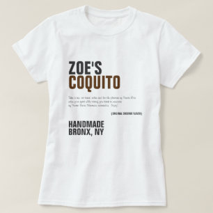 Lantlig modern advertizing för Coquito T Shirt