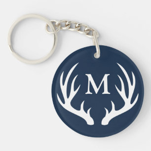 Lantlig Monogram för vithjorthorn på kronhjort