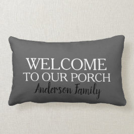 Lantlig mörk - grå välkomnande till lumbarkudde