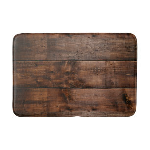 Lantlig mörk Wood badmatta Badrumsmatta