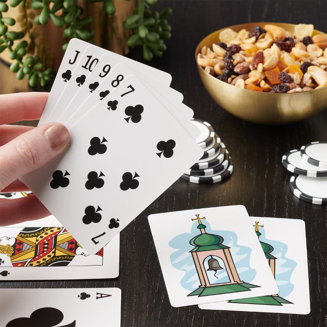 Lantlig ortodox kyrkklockstapel casinokort (Skapare uppladdad)