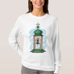 Lantlig ortodox kyrkklockstapel t shirt