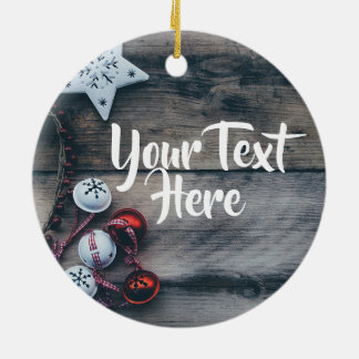 Lantlig personligprydnadjul julgransprydnad keramik