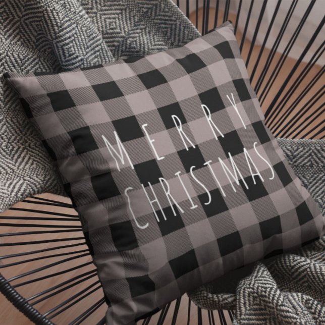 Lantlig Plaid God Jul Kudde (Skapare uppladdad)