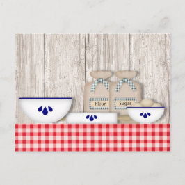 Lantlig Receptkort Vykort