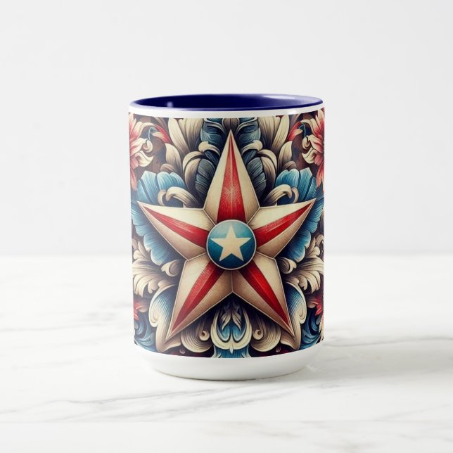 lantlig/retro USA/patriotisk Mugg (Center)