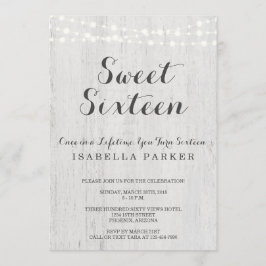 Lantlig romantiker för sweet sixteeninbjudan | inbjudningar