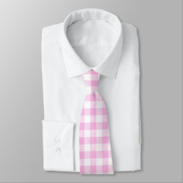 Lantlig rosa rutig rustik stuga slips