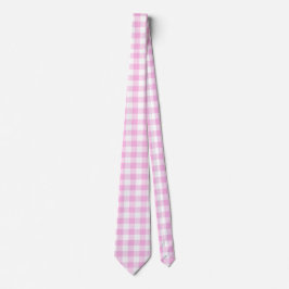 Lantlig rosa rutig rustik stuga  slips