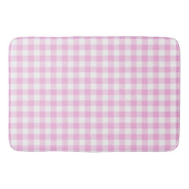 Lantlig Rosa Rutig Stuga  Badrumsmatta