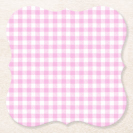 Lantlig Rosa Rutig  Underlägg Papper