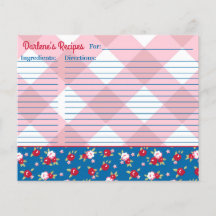 Lantlig Shabby Chic Blommig och Randig Personlig