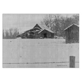 Lantlig skärbräda för hyddafotokonst