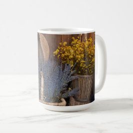Lantlig Skördefest av Lavendel Kaffemugg