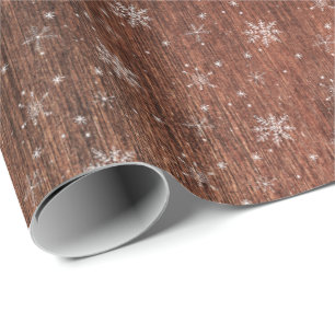 Lantlig Snowflakejul Presentpapper