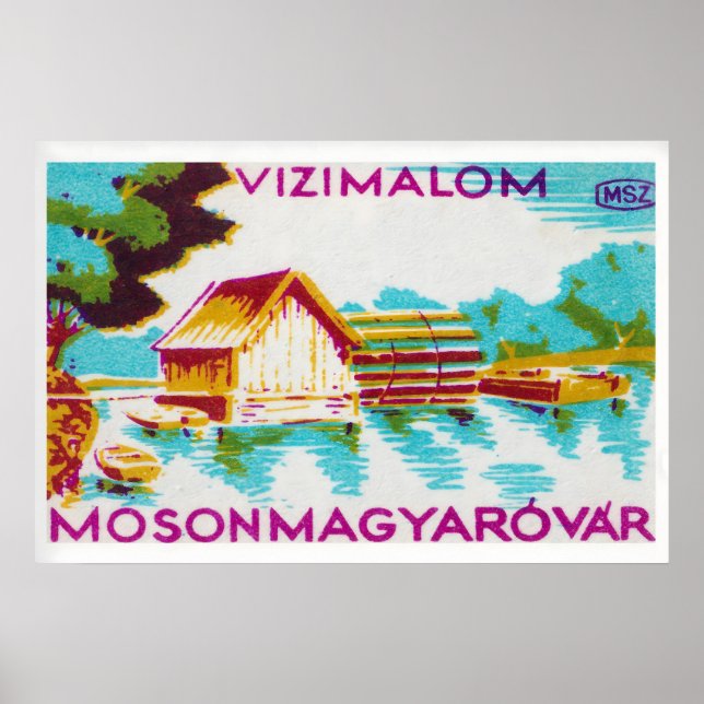 Lantlig stuga - Matchbox-utskrift - Estetisk Poster (Framsidan)