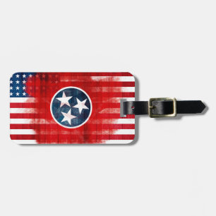 Lantlig Tennessean amerikanska flaggan Bagagebricka