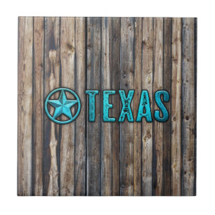 Lantlig Texas stjärna (blått) Kakelplatta