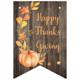 Lantlig thanksgiving för pumpanedgångskörd vimplar