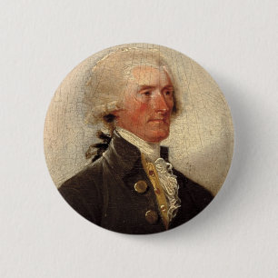 Lantlig Thomas Jefferson målning Knapp
