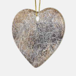 Lantlig torr Tumbleweed Julgransprydnad Keramik