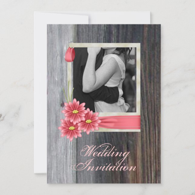 lantlig tusenskönastyle västlig landsbybröllop inbjudningar (Framsida)