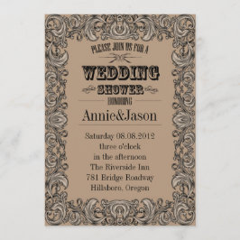 lantlig typografi västerländsk countrybröllop inbjudningar