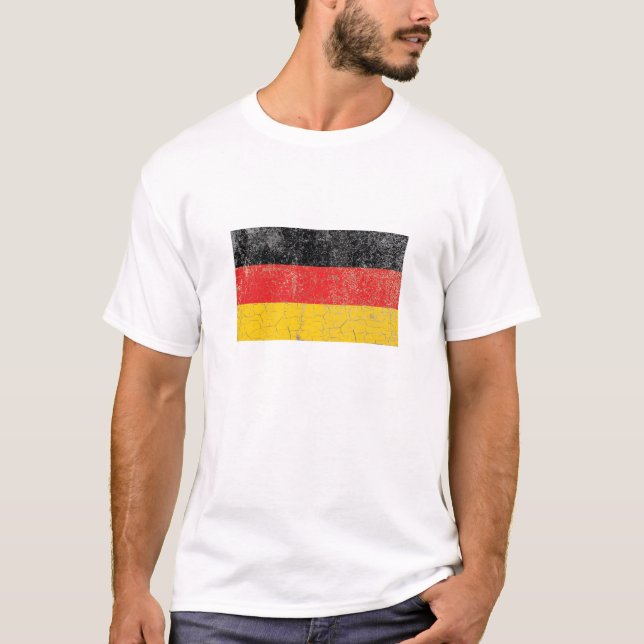 Lantlig tysk flagga tee shirt (Framsida)