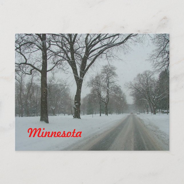 Lantlig väg i Minnesota Vykort (Framsida)