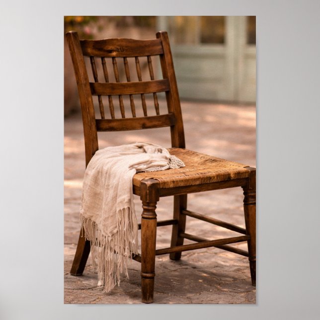 Lantlig väggkonst i fransk stil - stol (Framsidan)