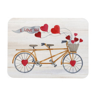 Lantlig valentincykel som byggas för två magnet