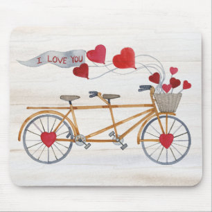 Lantlig valentincykel som byggas för två musmatta