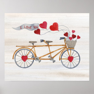 Lantlig valentincykel som byggas för två poster