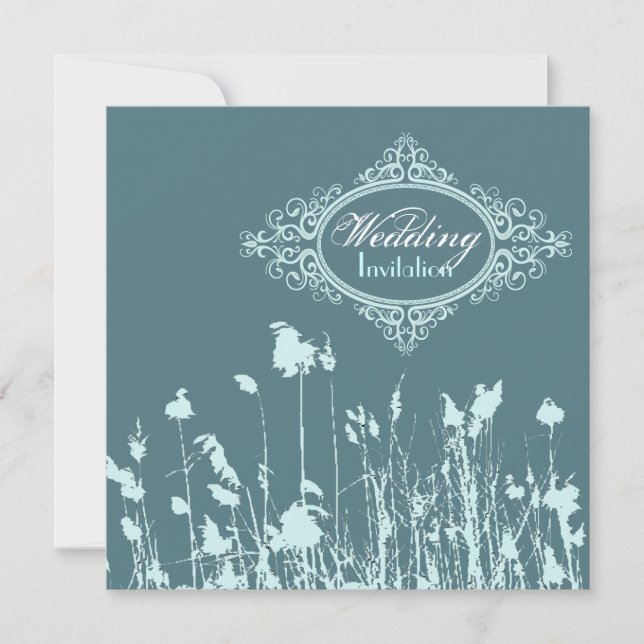 lantlig västerländsk utomhusbröllop inbjudningar (Framsida)