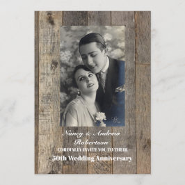 lantlig västern country 50-års bröllopsjubileum inbjudningar