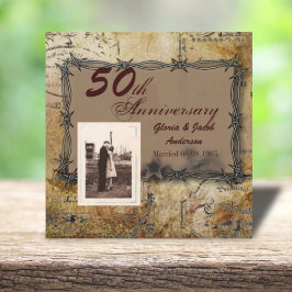 lantlig västernlandlig 50-års bröllopsjubileum inbjudningar