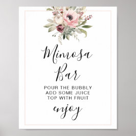 lantlig vattenfärg blommig bukett poster