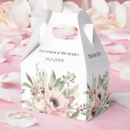 lantlig vattenfärg blomsterbukett presentaskar