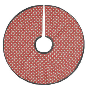 Lantlig vävd röd gnäggande på anpassningsbarkr julgransmatta borstad polyester