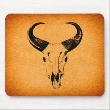 Lantlig western tjurskalle Mousepad