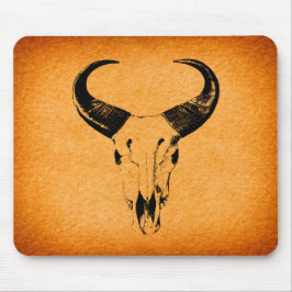 Lantlig western tjurskalle Mousepad Musmatta