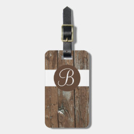 Lantlig wood beställnings- monogrambagagemärkre bagagebricka