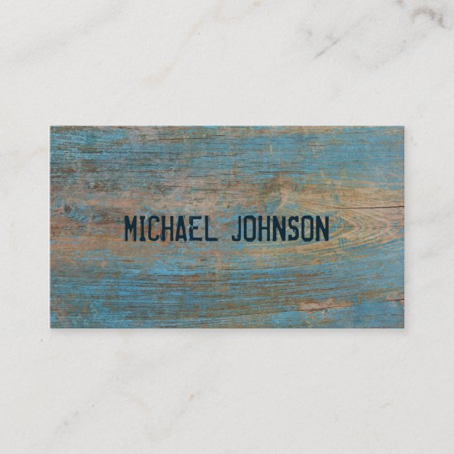 Lantlig Wood blåttskalning målar Visitkort (Framsida)