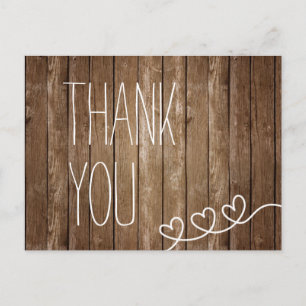 Lantlig Wood tackvykort Vykort