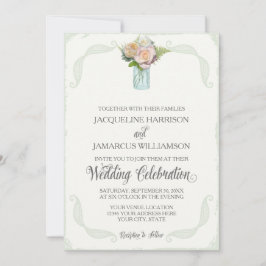 Lantliga blom- Masonburkro skrivar typografi Inbjudningar