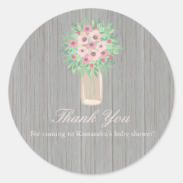 Lantliga blommor i en klistermärke för