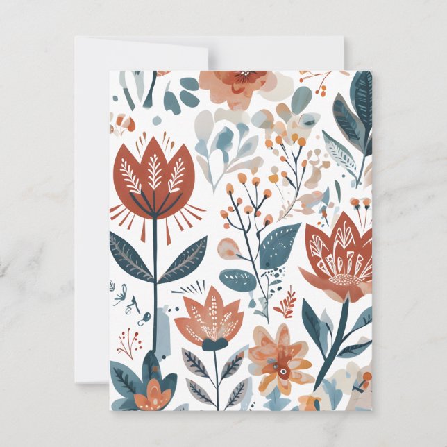 Lantliga blommor julkort (Framsida)