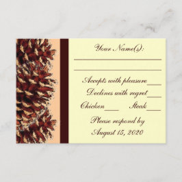 Lantliga bruna kort för bröllop OSA för