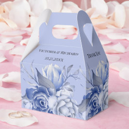 lantliga dammiga blå rosor och andra blommor presentaskar